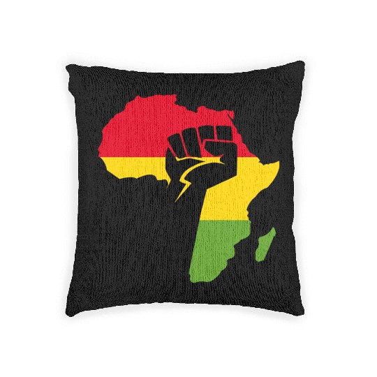African Black Power Woven Pillows