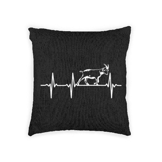 Goat Heartbeat Goat Farm Goat Farmer Goat Woven Pillows