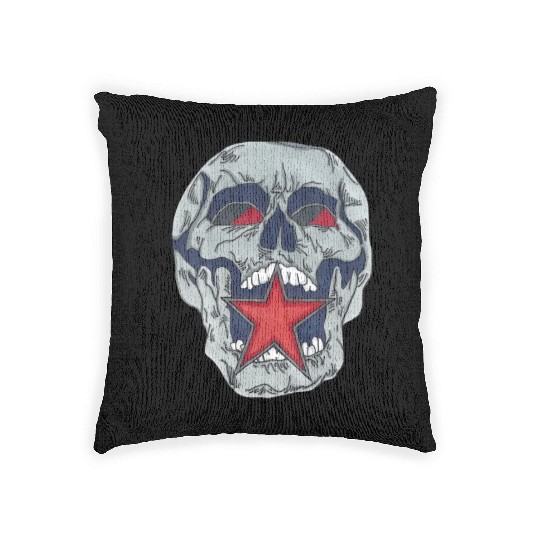 Skull Star Mouth NT MMA graphic Woven Pillows