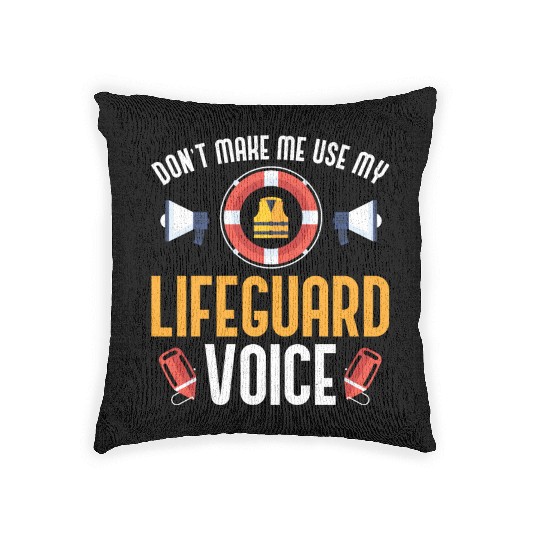 Lifeguard Rescuer Pool Guard Woven Pillows
