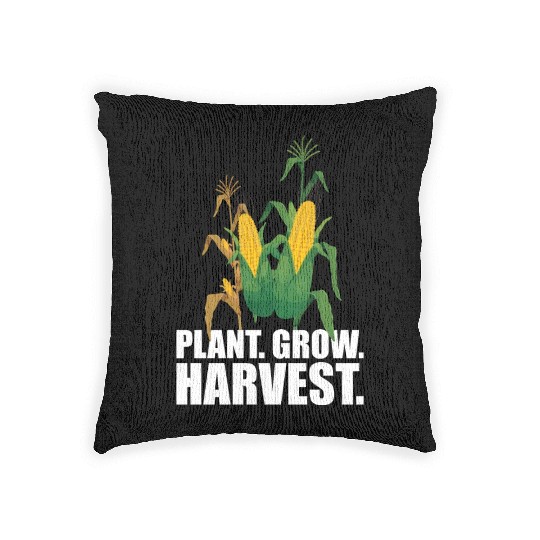 Corn Farmer - Plant Grow Harvest Woven Pillows