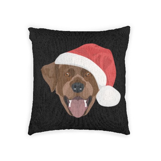 Labrador Merry Christmas Woven Pillows