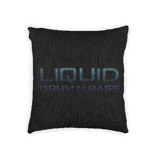 Liquid Drum N Bass Blue DNB Version Woven Pillows