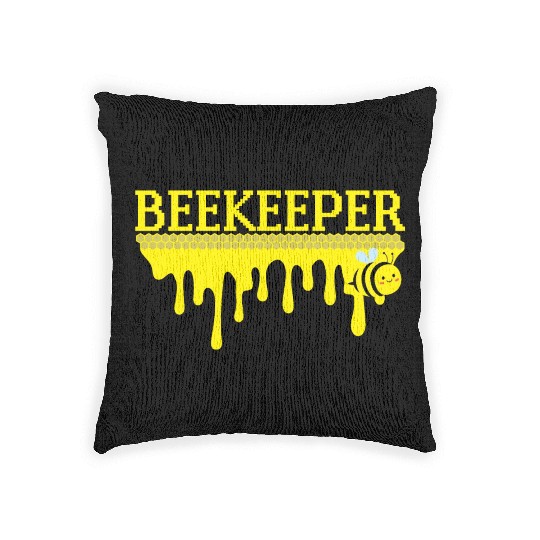 Bee Keeper Beekeeper, Funny Bee Hive Honey Lover Woven Pillows