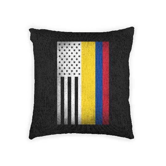 Colombia Design for proud Colombian Americans Woven Pillows