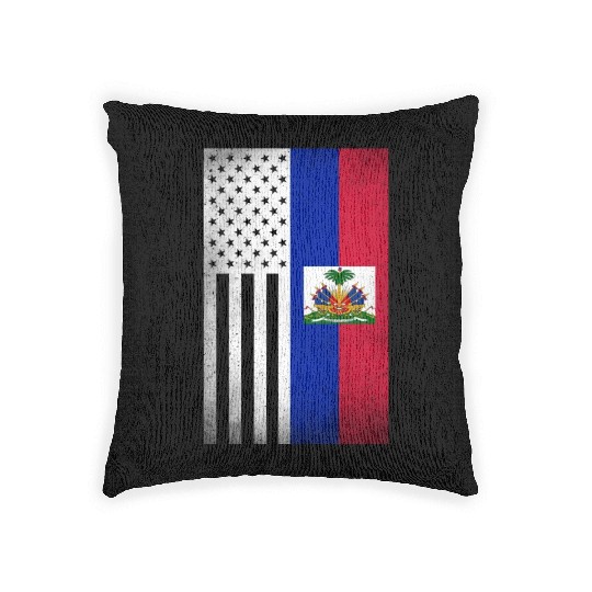Haiti Design for proud Haitian Americans Woven Pillows
