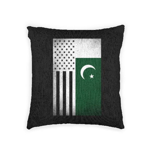 Pakistan Design for proud Pakistani Americans Woven Pillows