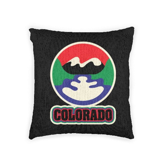 US States COLORADO Woven Pillows