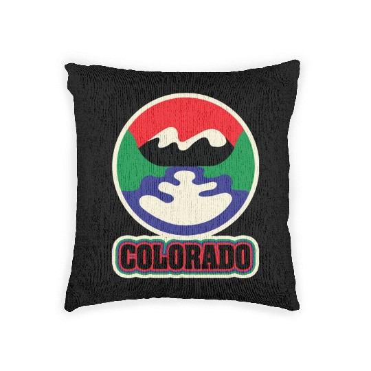 US States COLORADO Woven Pillows