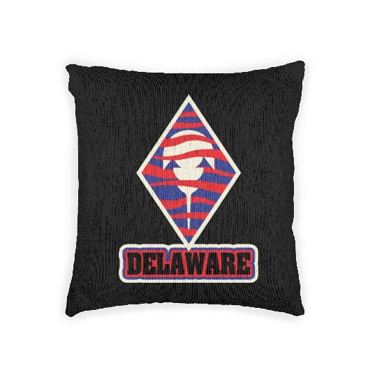 US States DELAWARE Woven Pillows