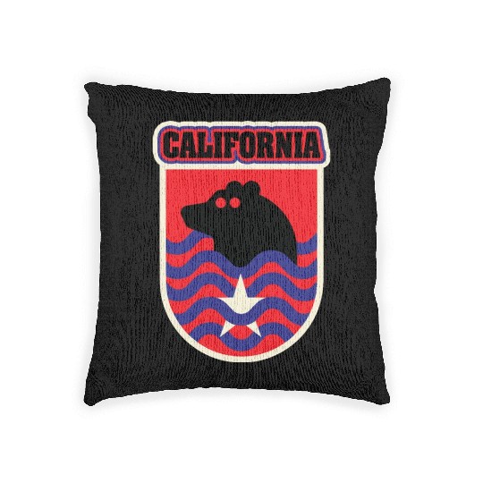 US States CALIFORNIA Woven Pillows