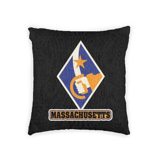 US States MASSACHUSETTS Woven Pillows