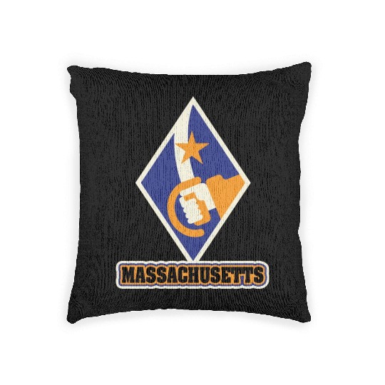 US States MASSACHUSETTS Woven Pillows