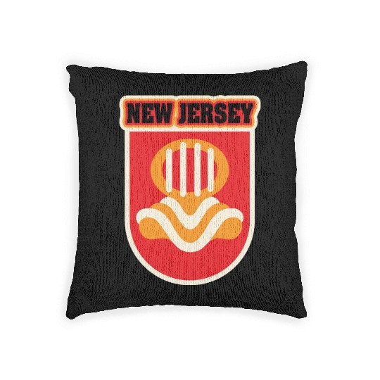 US States NEW JERSEY Woven Pillows