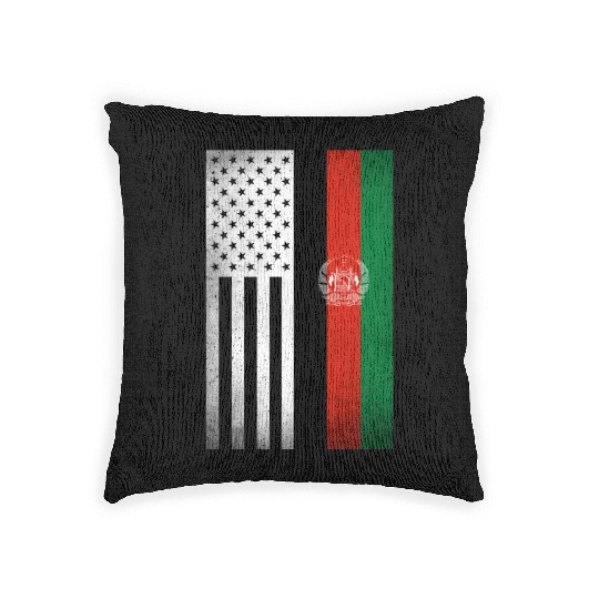 Afghanistan Design for proud Afghan Americans Woven Pillows