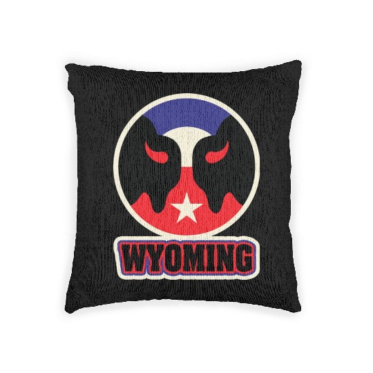 US States WYOMING Woven Pillows