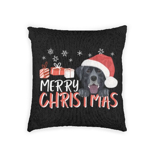 Labrador Merry Christmas Woven Pillows