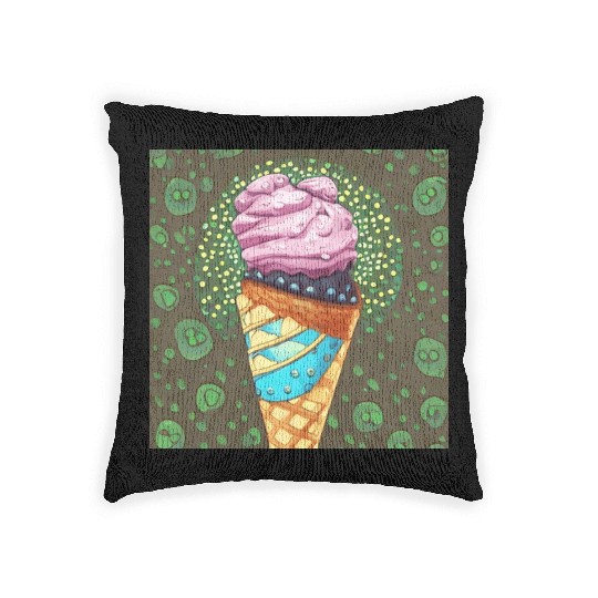 ice cream Woven Pillows