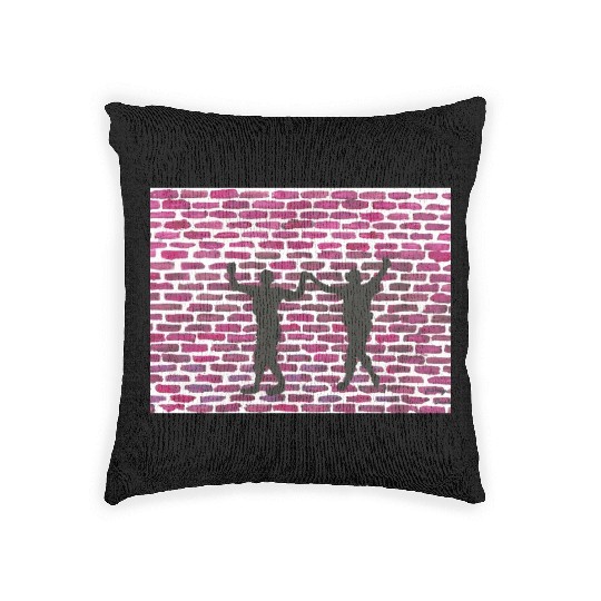 Black magic holyhock online by Yeshaya Dank Woven Pillows