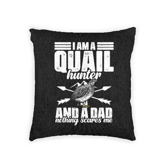 Funny Quail Hunting Hobby Northern Bobwhite Quail Woven Pillows