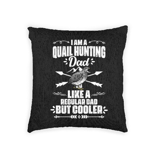Funny Quail Hunting Season For A Bobwhite Quail Woven Pillows
