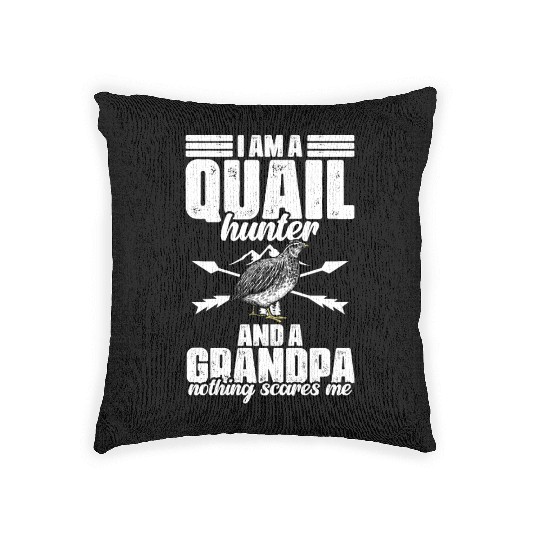 Funny Quail Hunting Hobby For Bobwhite Quail Woven Pillows
