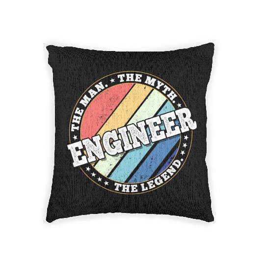 Engineer. The man. The myth. The legend. Woven Pillows