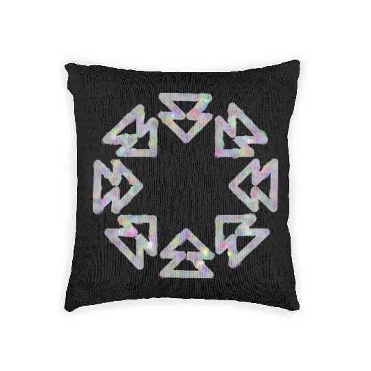 Snowflake pattern Christmas star winter gift idea Woven Pillows
