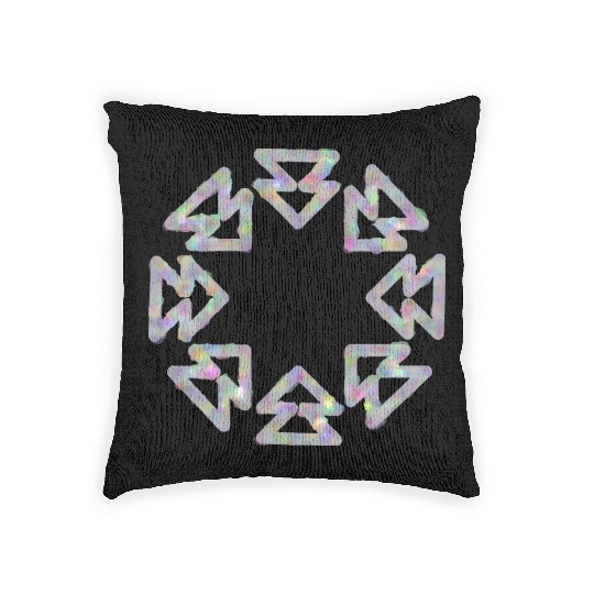 Snowflake pattern Christmas star winter gift idea Woven Pillows