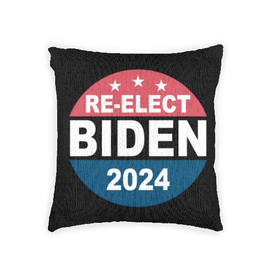 Re-Elect Joe Biden 2024 Democrats Woven Pillows