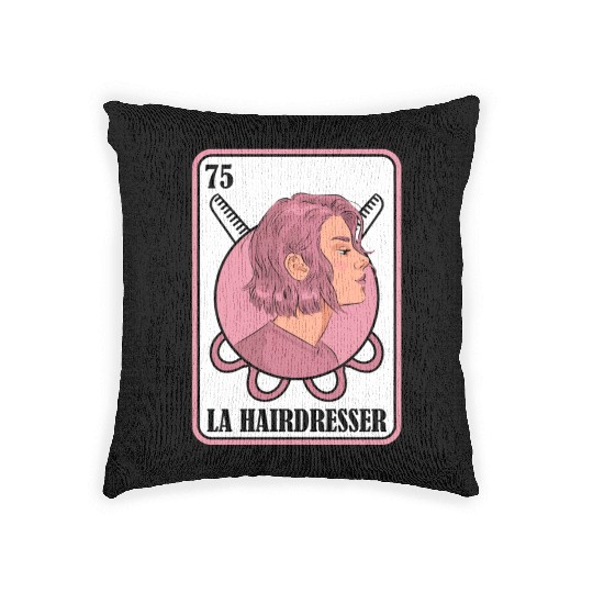 Hairdresser Hairstylist Card Woven Pillows
