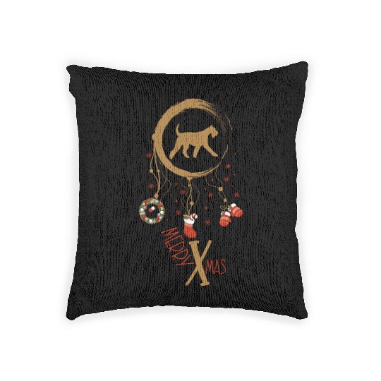 dog dreamcatcher Christmas Giant Schnauzer Woven Pillows