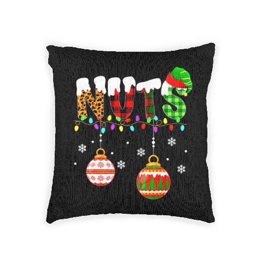 Funny Chest Nuts Couples Christmas Chestnuts Xmas Woven Pillows