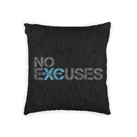 Cross Country Running No Excuses Woven Pillows