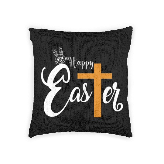 Happy Easter Egg Woven Pillows, Easter Unicorn Woven Pillows,