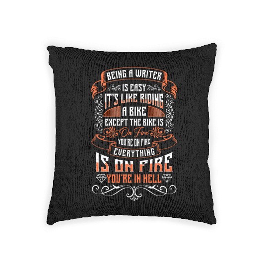 Writer Literature Woven Pillows
