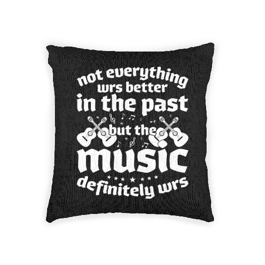 Retro Vintage 70s 80s Music Rock Guitar Woven Pillows