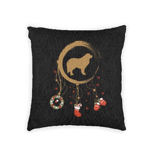 dog dreamcatcher Christmas Great Pyrenees Woven Pillows
