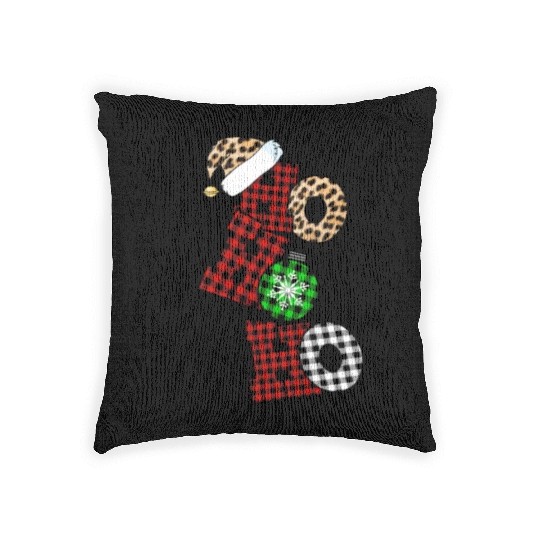 Xmas Christmas Ho Ho Ho Snowflakes Woven Pillows