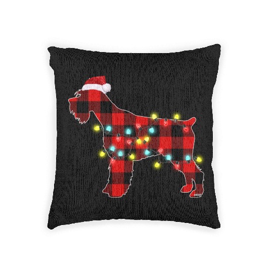 Miniature Schnauzer Christmas Dog Lover Pajamas Woven Pillows