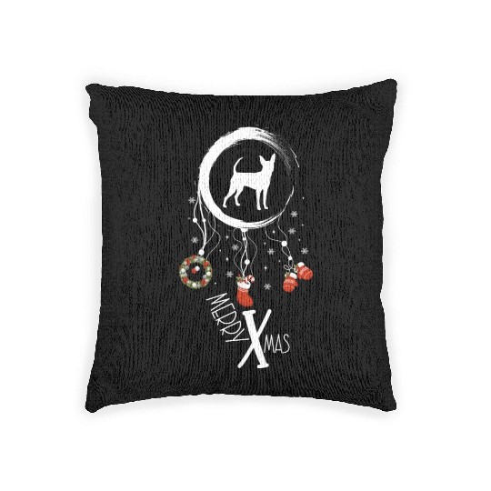 dog dreamcatcher Christmas Miniature Pinscher Woven Pillows