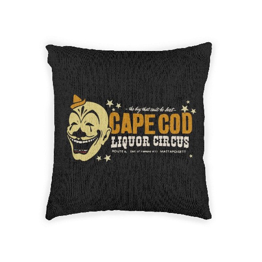 Vintage Clown Liquor Store Woven Pillows