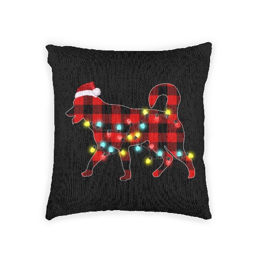 Siberian Husky Christmas Dog Lover Pajamas Woven Pillows