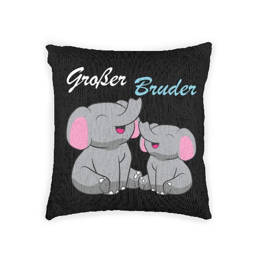 Elephant - Großer Bruder Woven Pillows
