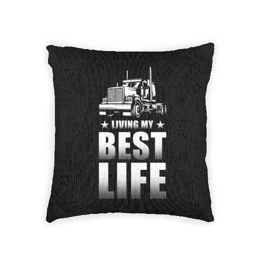 Truck Driver Trucker Gift Woven Pillows