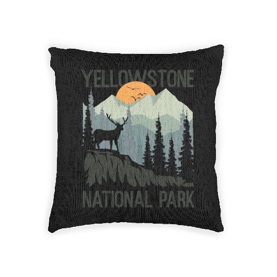 YStone National Park Mountains Wilderness Woven Pillows