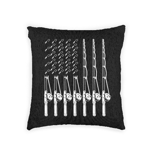 Hobfishing Pole American Pride Us Flag Woven Pillows