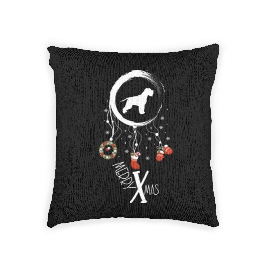 dog dreamcatcher Christmas Schnauzer Woven Pillows