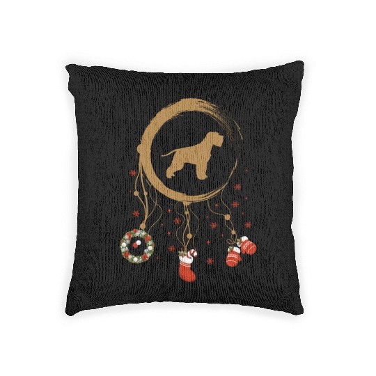 dog dreamcatcher Christmas Schnauzer Woven Pillows