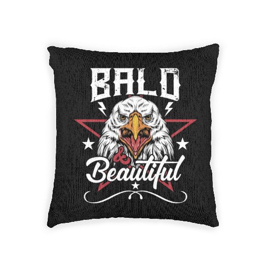 Bald and Beautiful Woven Pillows